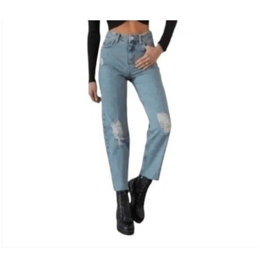 BDG Pax Straight Leg Jeans Blue Light Wash Denim‎ High Waist 28 x 32